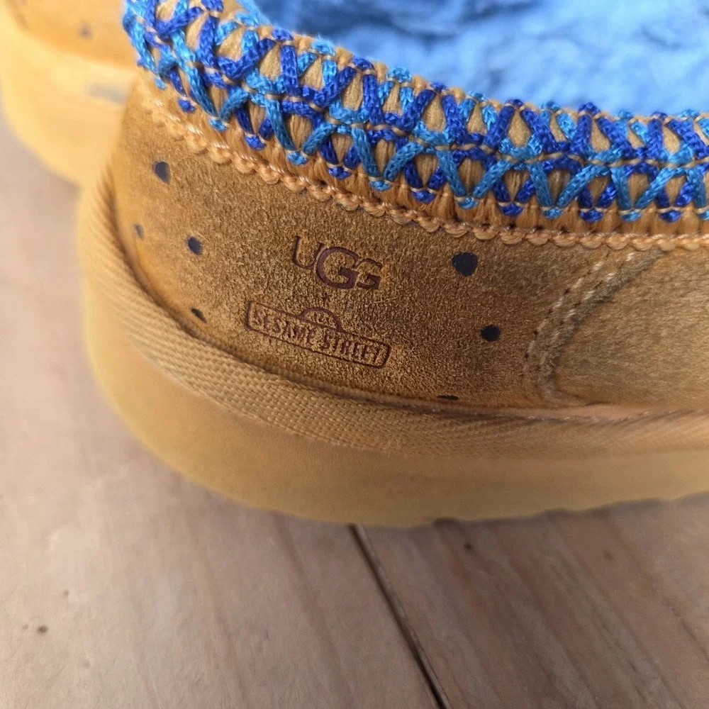 Ugg Tasman Sesame Street Cookie Monster Suede Clog‎ Mule.slop On Womens Sz 6